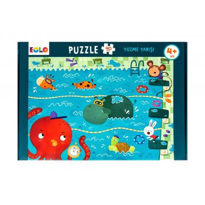 40 Parça Yer Puzzle – Yüzme Yarışı