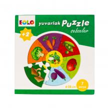 Yuvarlak Puzzle - Sebzeler