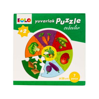 Yuvarlak Puzzle - Sebzeler