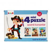 4 Mini Puzzle - Sevimli Korsanlar