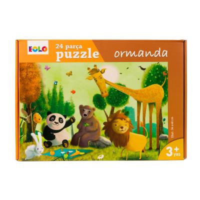 24 Parça Yer Puzzle- Ormanda